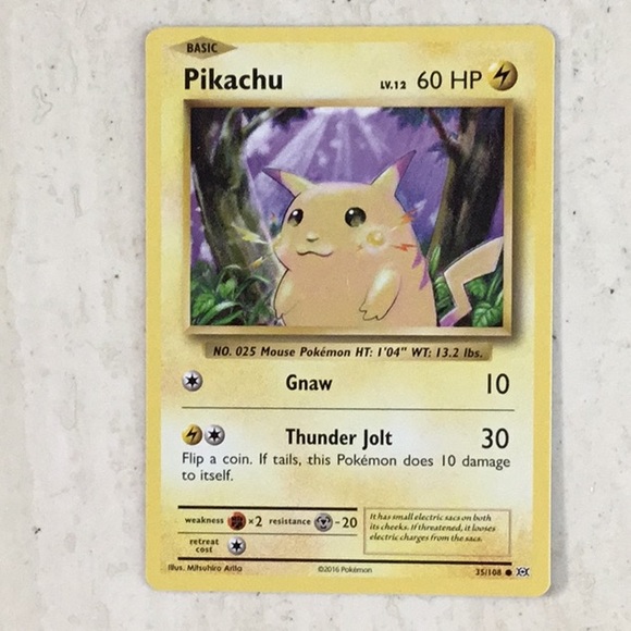 Pikachu XY 2016 & Raichu XY Pokemon Cards Evolutions 35/108 36/108 Lot Of 2 Card - Picture 3 of 8